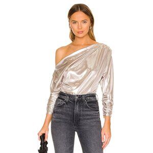 ASTR the Label Lorella Bodysuit in Silver